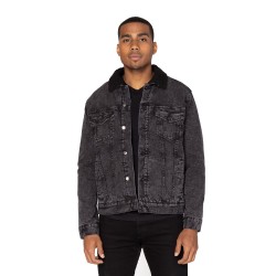 Unisex Sherpa-Lined Denim Jacket