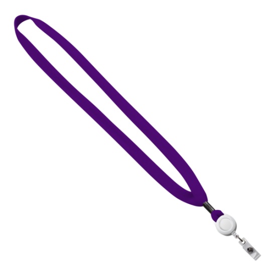 5/8 New Polyester Shoelace Lanyard w/ Retractable Badge Reel